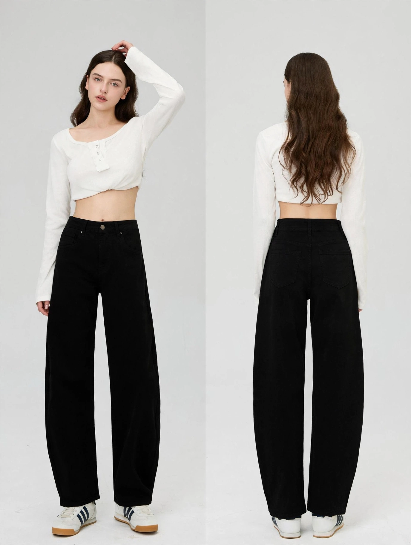 Jeans Barrel- Nero